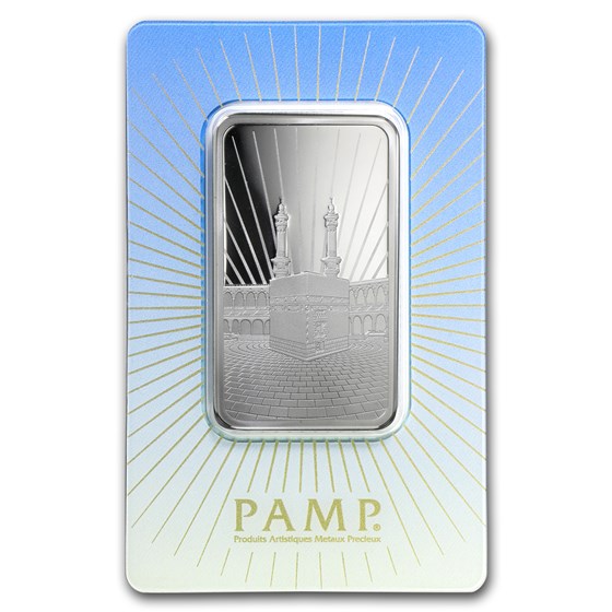 1 oz Silver Bar - PAMP Suisse Religious Series (Ka' Bah, Mecca) 1 oz Silver Bar - PAMP Suisse Religious Series (Ka' Bah, Mecca)